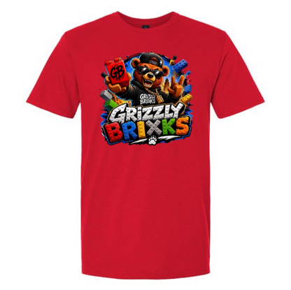 GRIZZLY BRIXKS Explosion Logo - UNISEX TEE