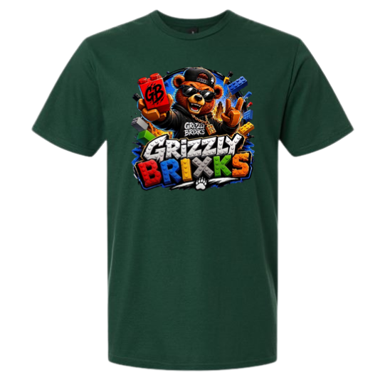 GRIZZLY BRIXKS Explosion Logo - UNISEX TEE