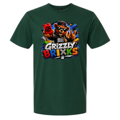 GRIZZLY BRIXKS Explosion Logo - UNISEX TEE