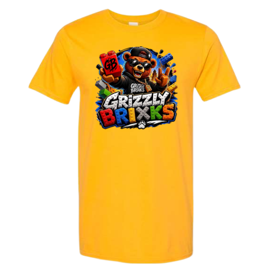 GRIZZLY BRIXKS Explosion Logo - UNISEX TEE