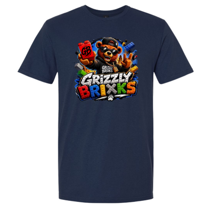 GRIZZLY BRIXKS Explosion Logo - UNISEX TEE