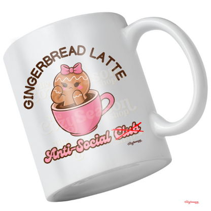 Gingerbread Latte ANTI-Social Club mug, 12 oz.