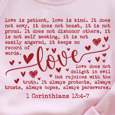 LOVE (CORINTHIANS 13:4-7) - Unisex Sweatshirt