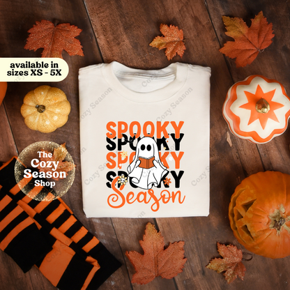 SPOOKY SEASON - White Basic T-Shirt